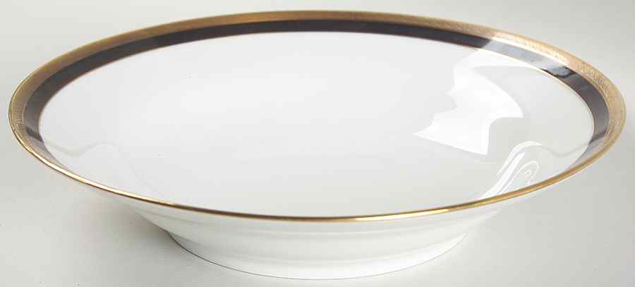 Palermo Black Rim Soup Bowl by Ginori 1735-1