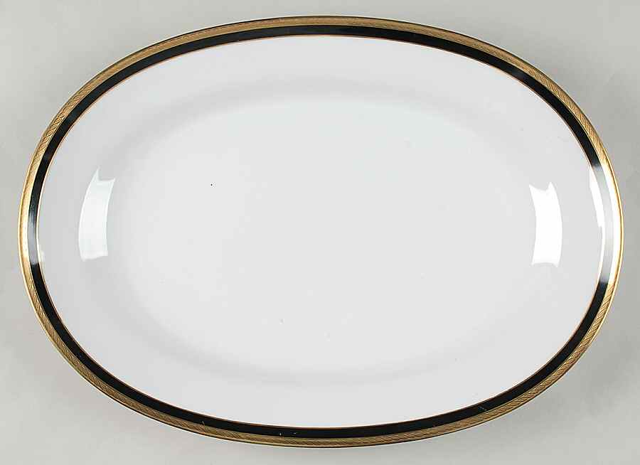 Palermo Black 15" Oval Serving Platter by Ginori 1735-1