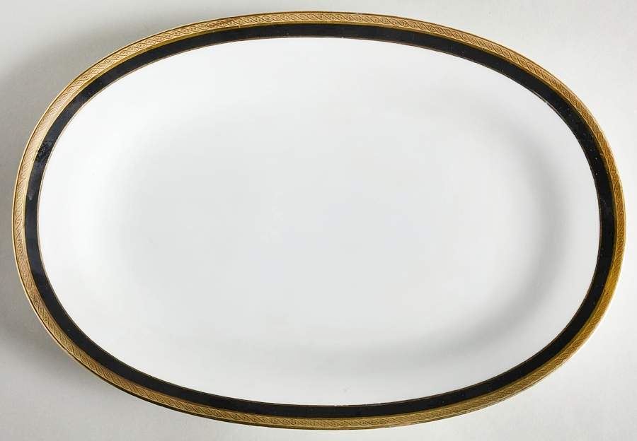 Palermo Black 12" Oval Serving Platter by Ginori 1735-1