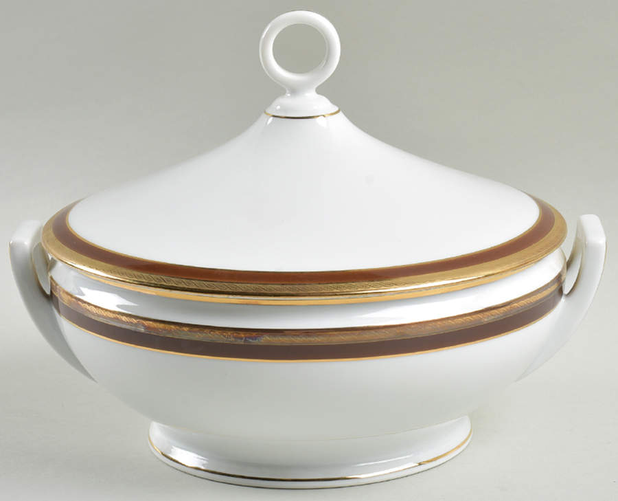 Palermo Brown Round Covered Vegetable by Ginori 1735-1