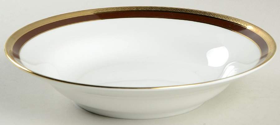 Palermo Brown Rim Soup Bowl by Ginori 1735-1