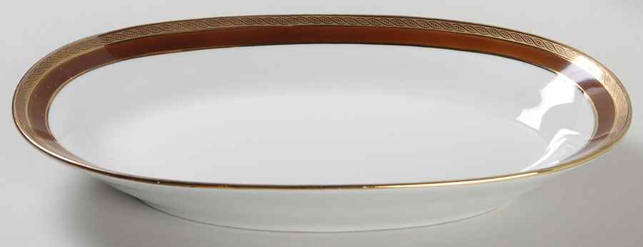 Palermo Brown Pickle Dish by Ginori 1735-1