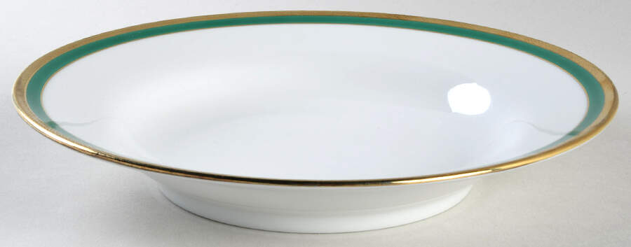 Palermo Green Large Rim Soup Bowl by Ginori 1735-1