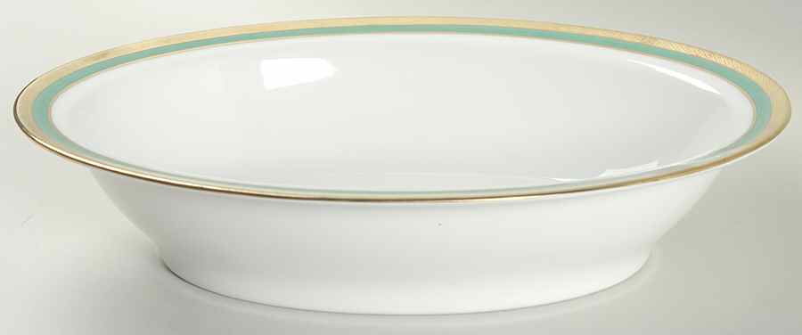 Palermo Green 9" Oval Vegetable Bowl by Ginori 1735-1