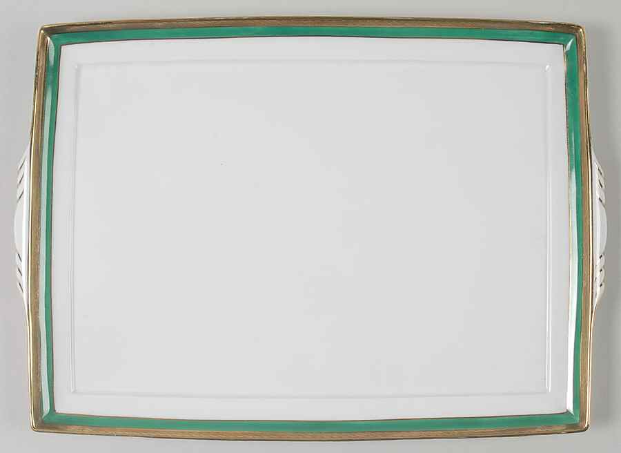 Palermo Green Rectangular Tray by Ginori 1735-1