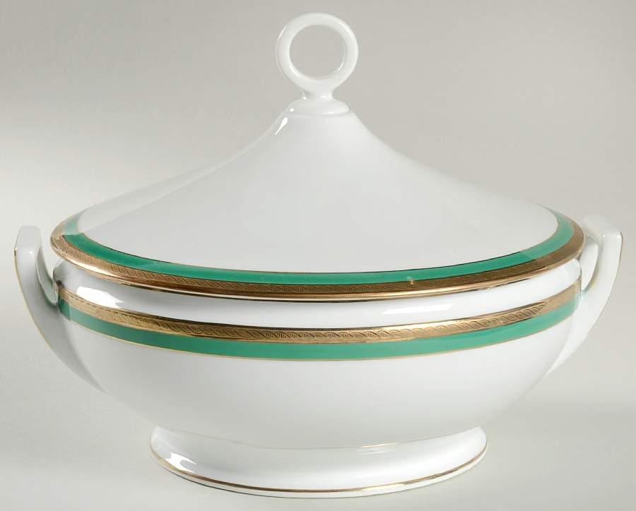 Palermo Green Round Covered Vegetable by Ginori 1735-1
