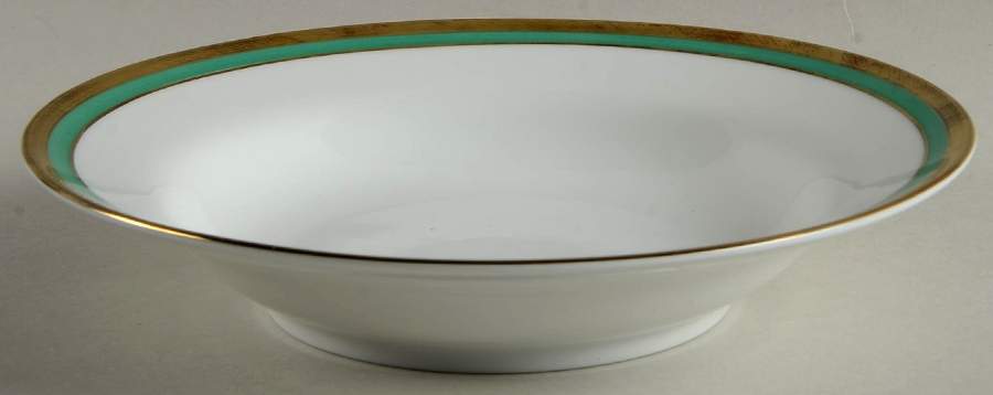 Palermo Green Rim Soup Bowl by Ginori 1735-1