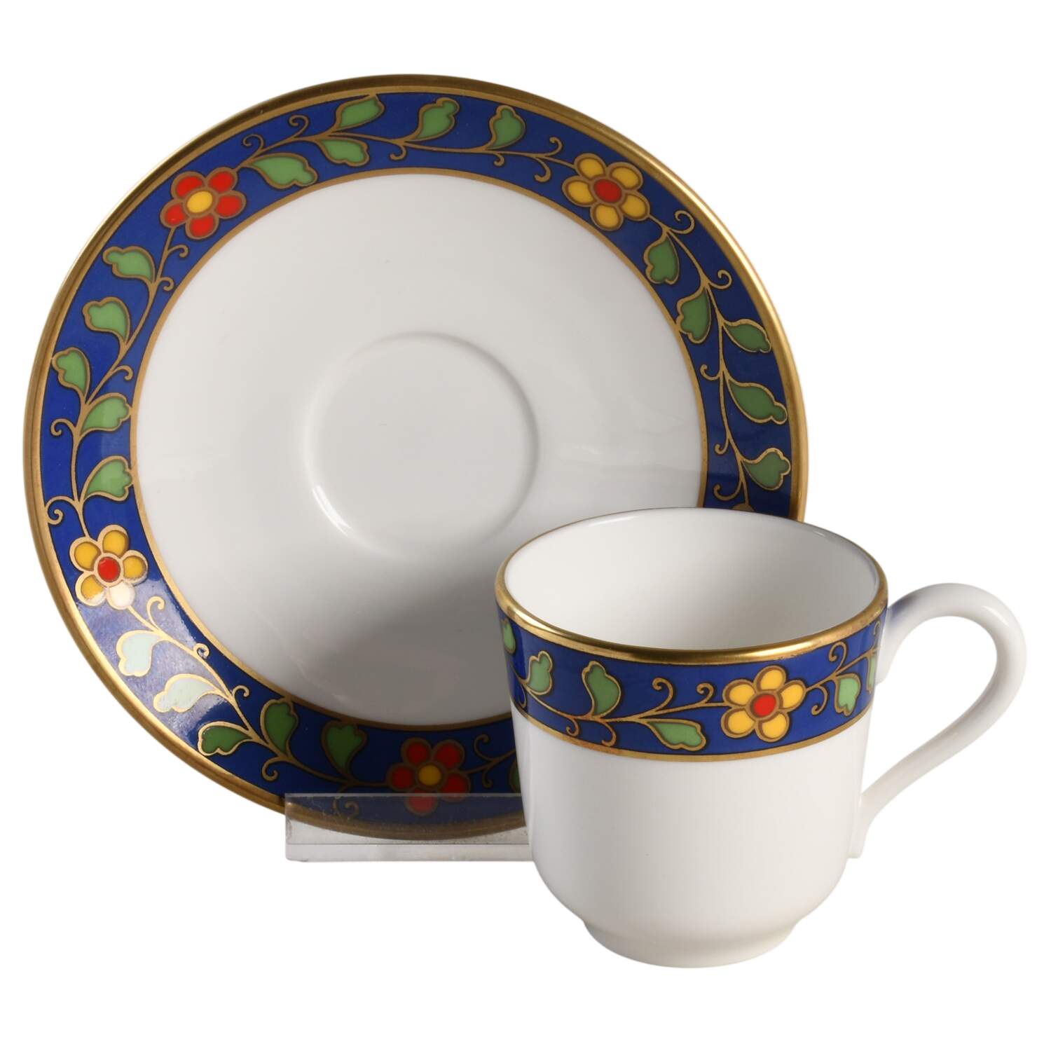 Pallanza Flat Demitasse Cup & Saucer Set by Ginori 1735-1