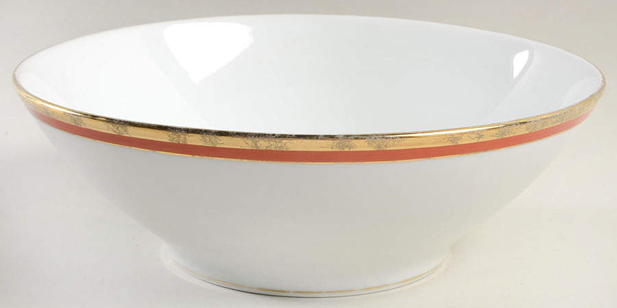 Palermo Rust (Red) 10" Footed Salad Serving Bowl by Ginori 1735-1