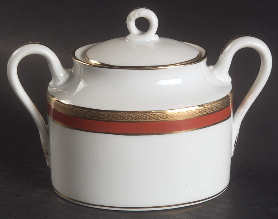 Palermo Rust (Red) Sugar Bowl & Lid by Ginori 1735-1