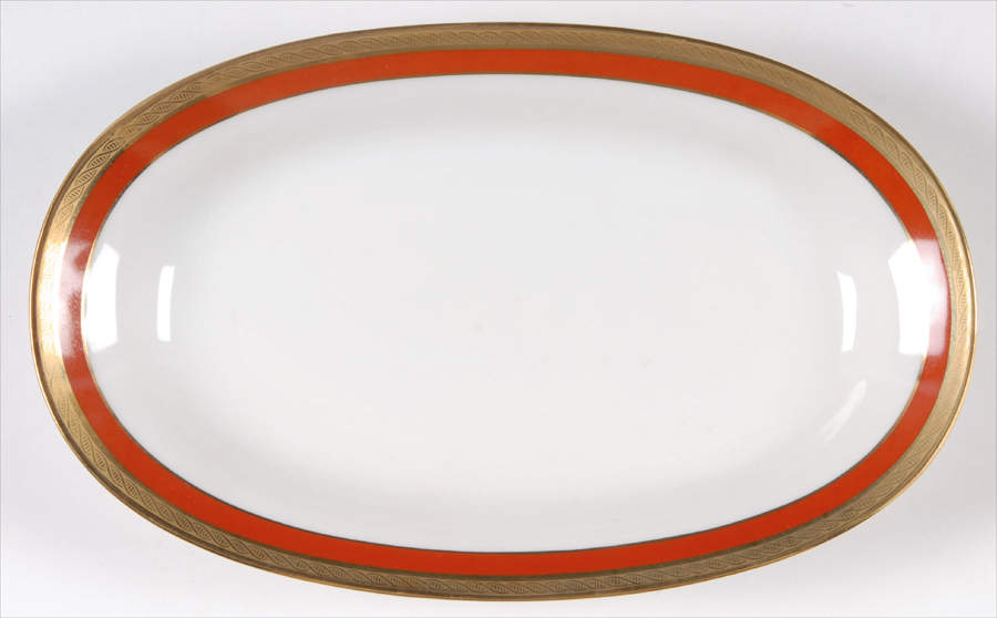 Palermo Rust (Red) Pickle Dish by Ginori 1735-1
