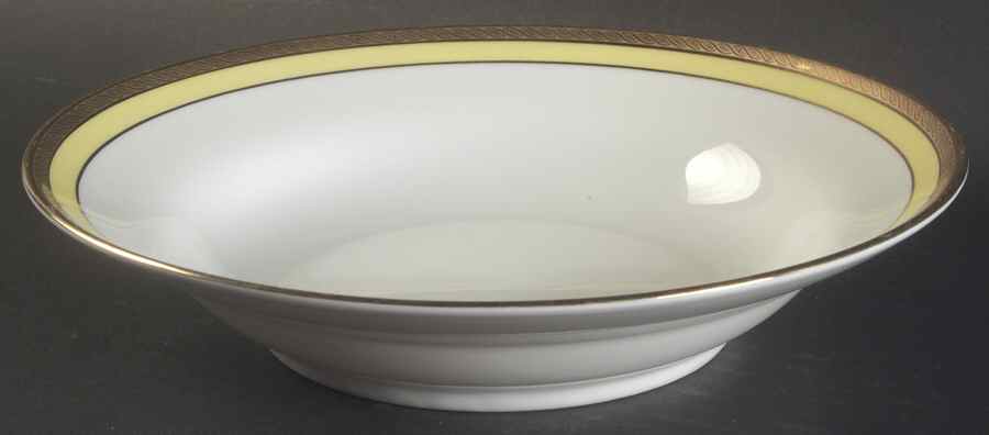 Palermo Yellow Rim Soup Bowl by Ginori 1735-1