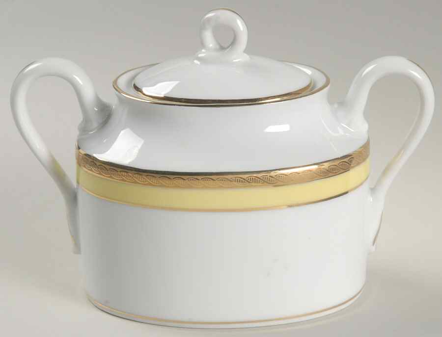 Palermo Yellow Sugar Bowl & Lid by Ginori 1735-1