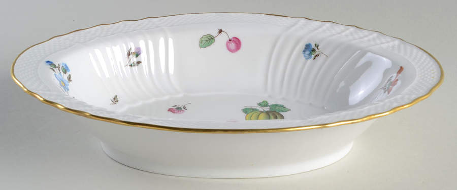 Perugia (White) 10" Oval Vegetable Bowl by Ginori 1735-1