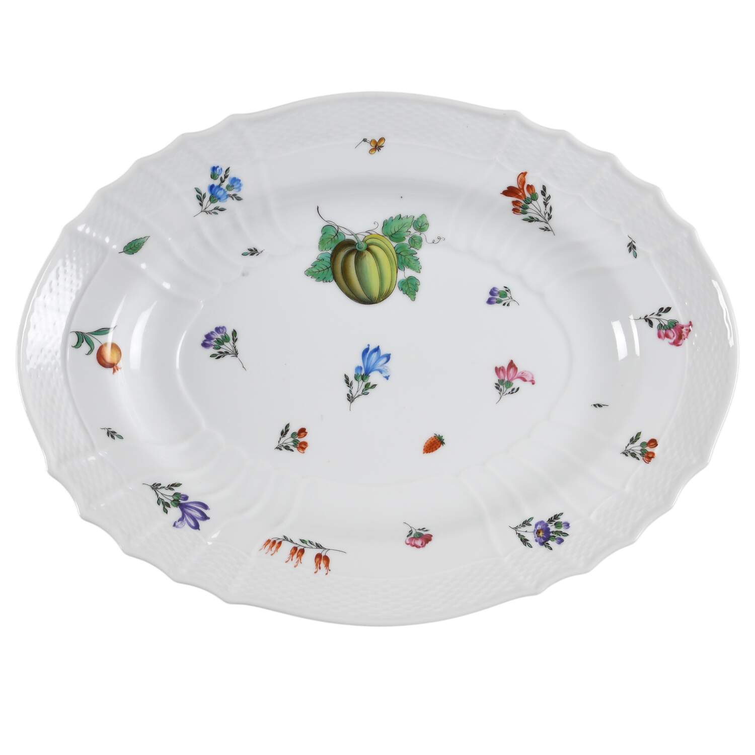 Perugia (White) 13" Oval Serving Platter by Ginori 1735-1
