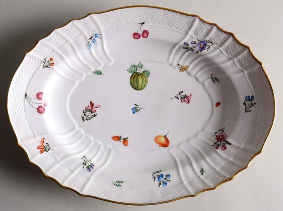 Perugia (White) 13" Oval Serving Platter by Ginori 1735-1