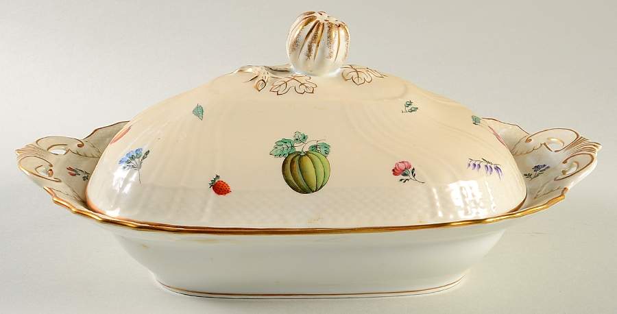 Perugia (White) Rectangular Covered Vegetable by Ginori 1735-1