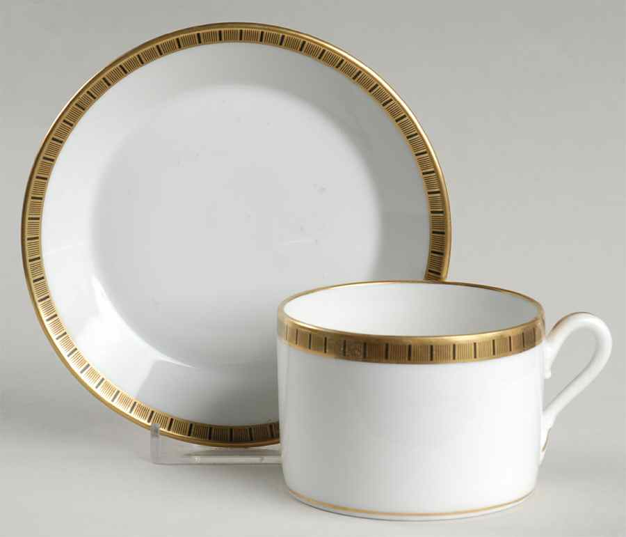 Piemonte Flat Cup & Saucer Set by Ginori 1735-1