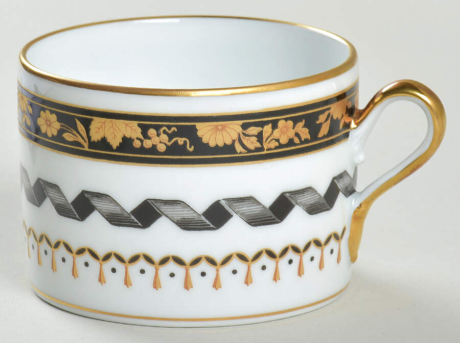 Pincio Black Flat Cup by Ginori 1735-1