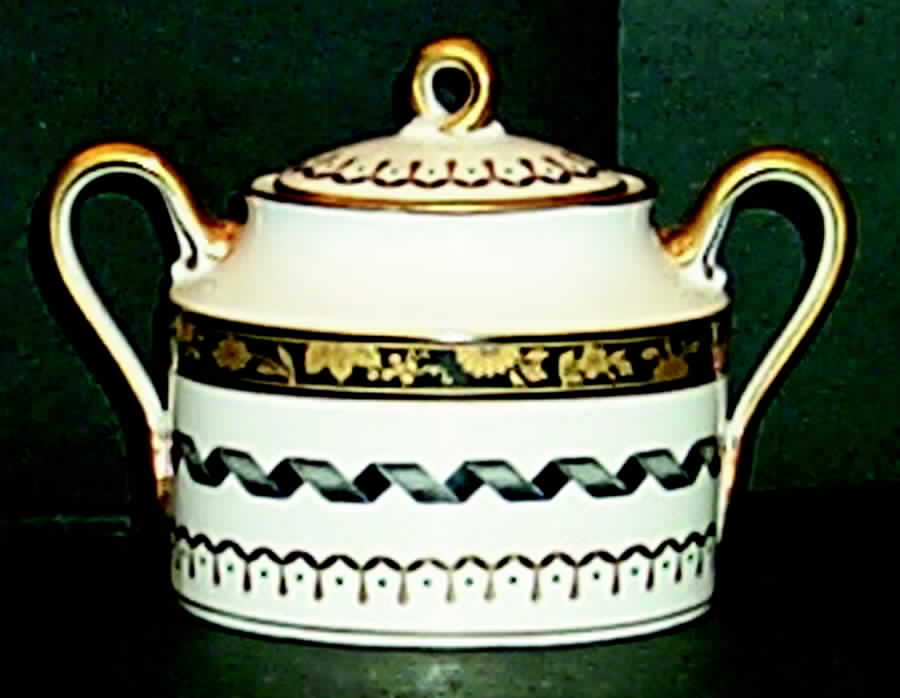 Pincio Black Mini Sugar Bowl & Lid by Ginori 1735-1