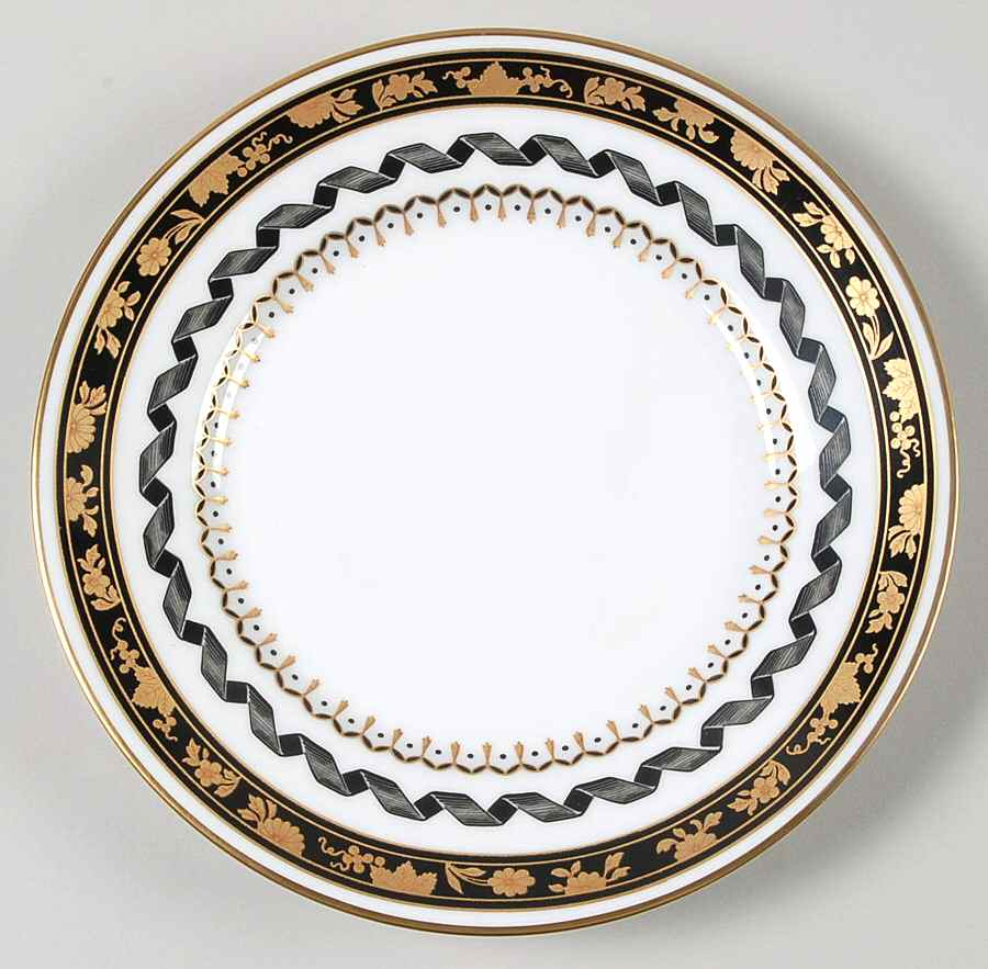 Pincio Black Salad Plate by Ginori 1735-1