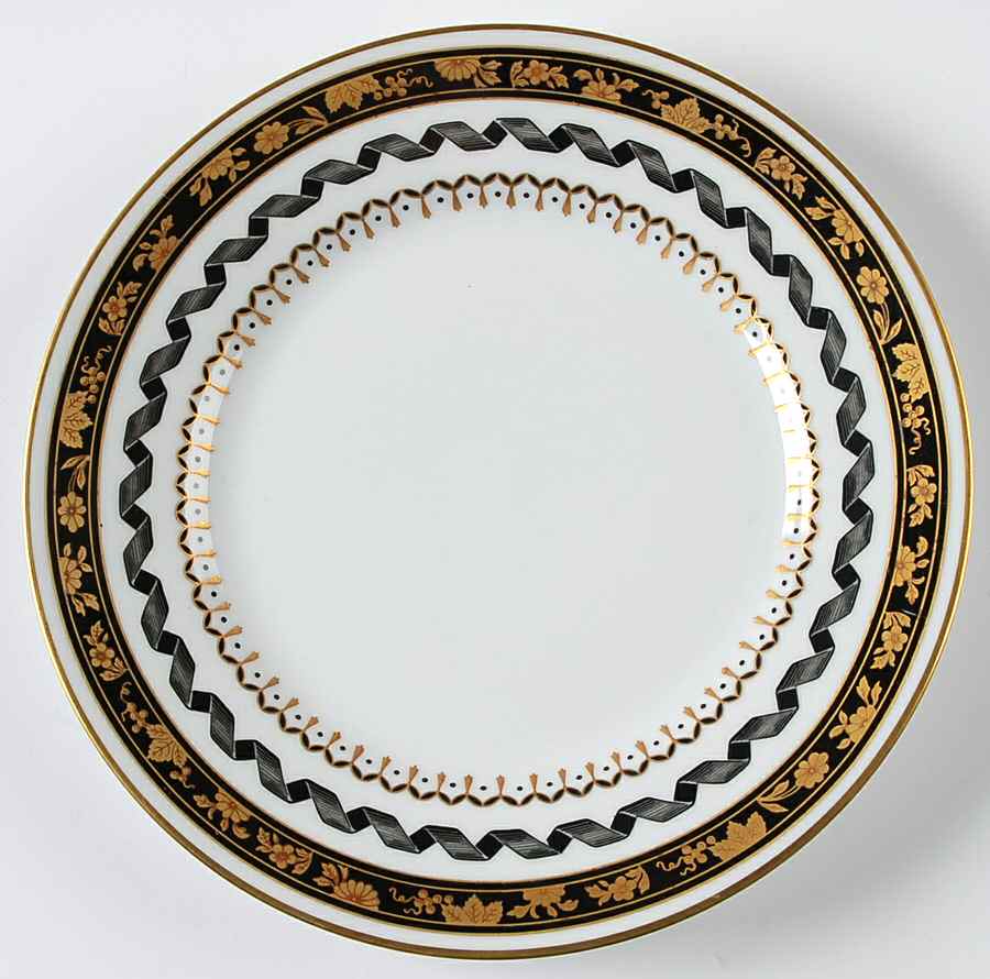 Pincio Black Salad/Dessert Plate by Ginori 1735-1