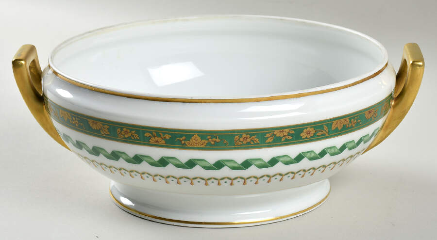 Pincio Green Round Vegetable No Lid by Ginori 1735-1
