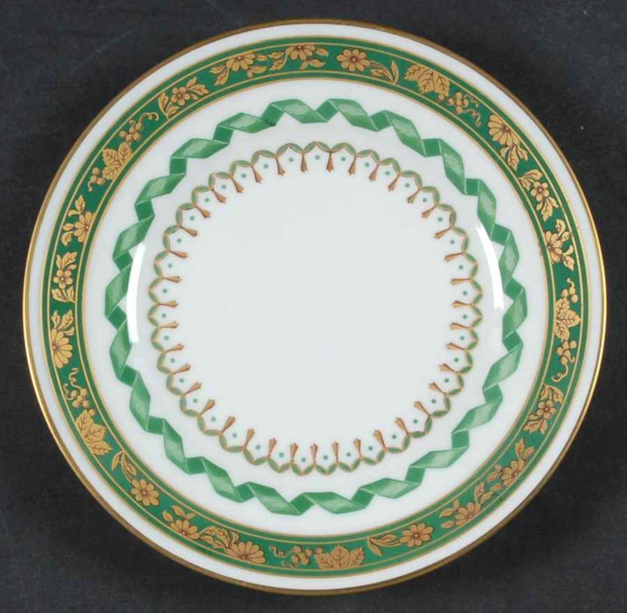 Pincio Green Bread & Butter Plate by Ginori 1735-1