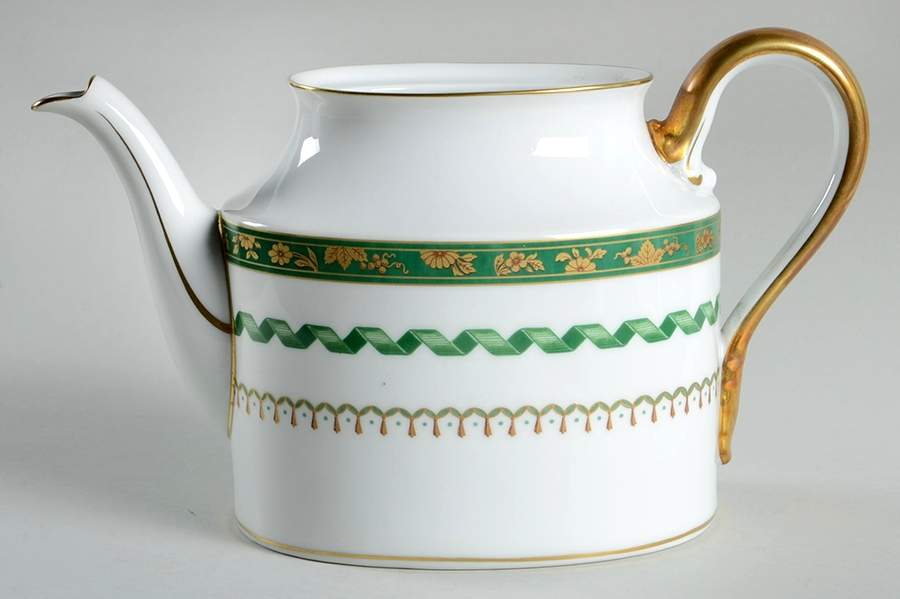 Pincio Green Teapot No Lid by Ginori 1735-1