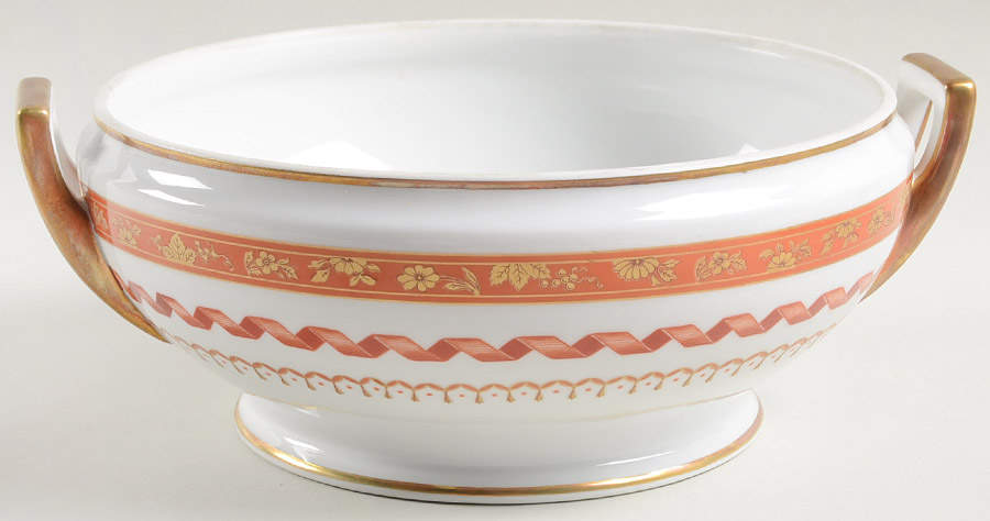 Pincio Red Round Vegetable No Lid by Ginori 1735-1