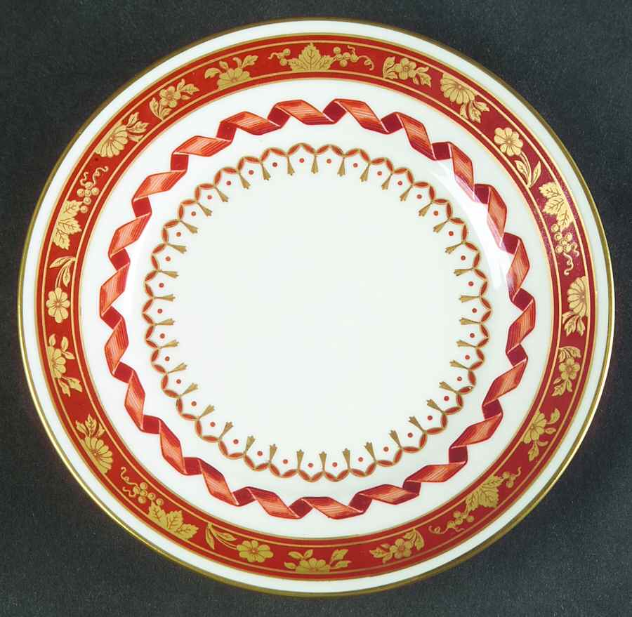 Pincio Red Bread & Butter Plate by Ginori 1735-1