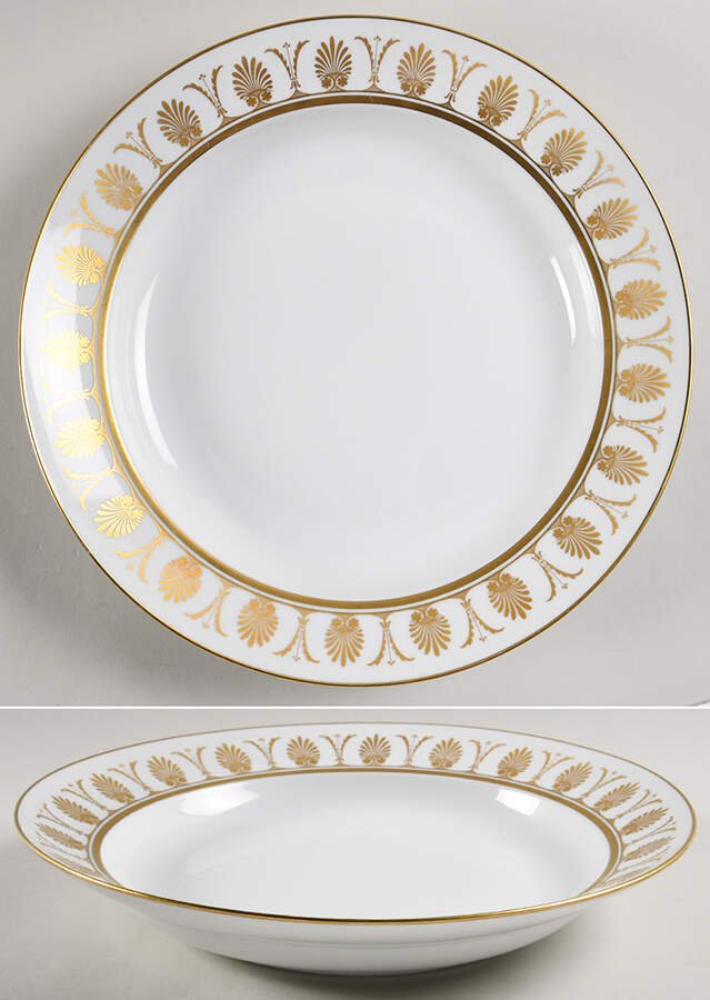 Pompei Gold 12" Deep Round Platter by Ginori 1735-1