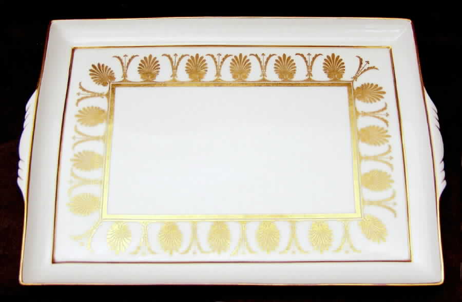 Pompei Gold Rectangular Tray by Ginori 1735-1