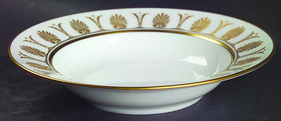 Pompei Gold Rim Soup Bowl by Ginori 1735-1