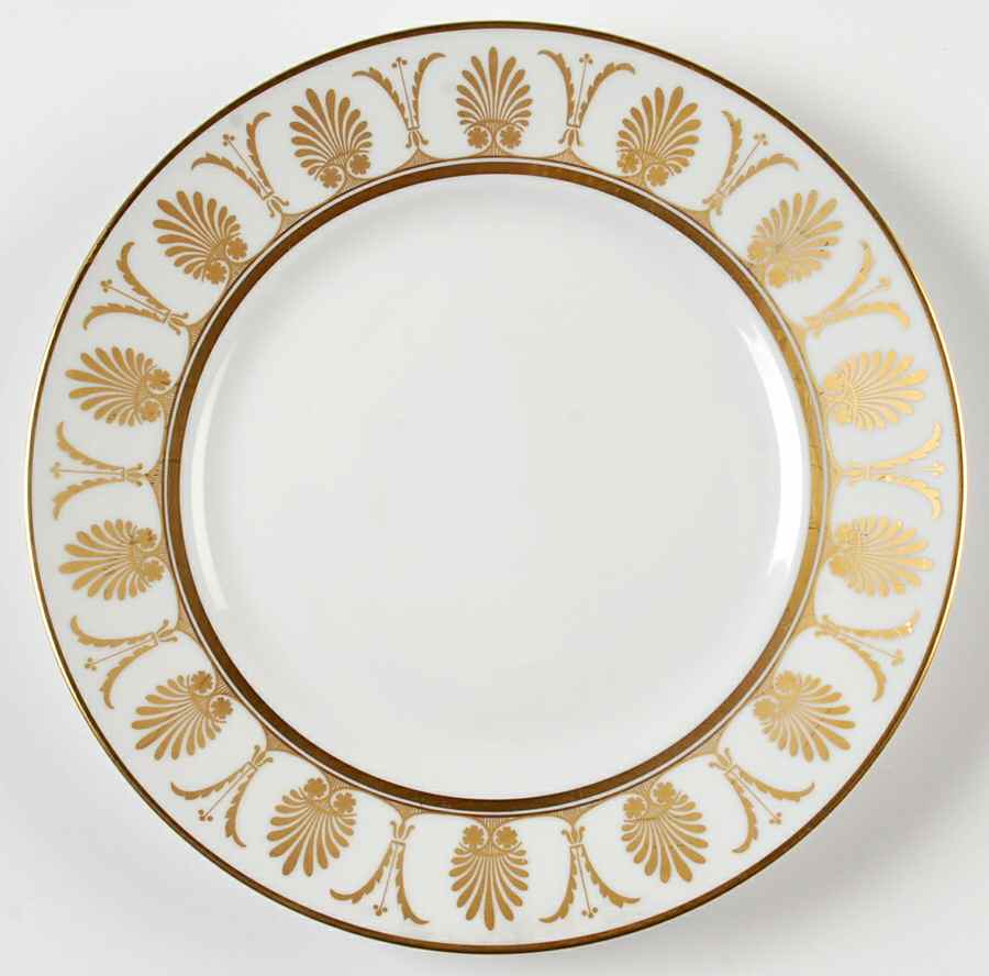 Pompei Gold Luncheon Plate by Ginori 1735-1
