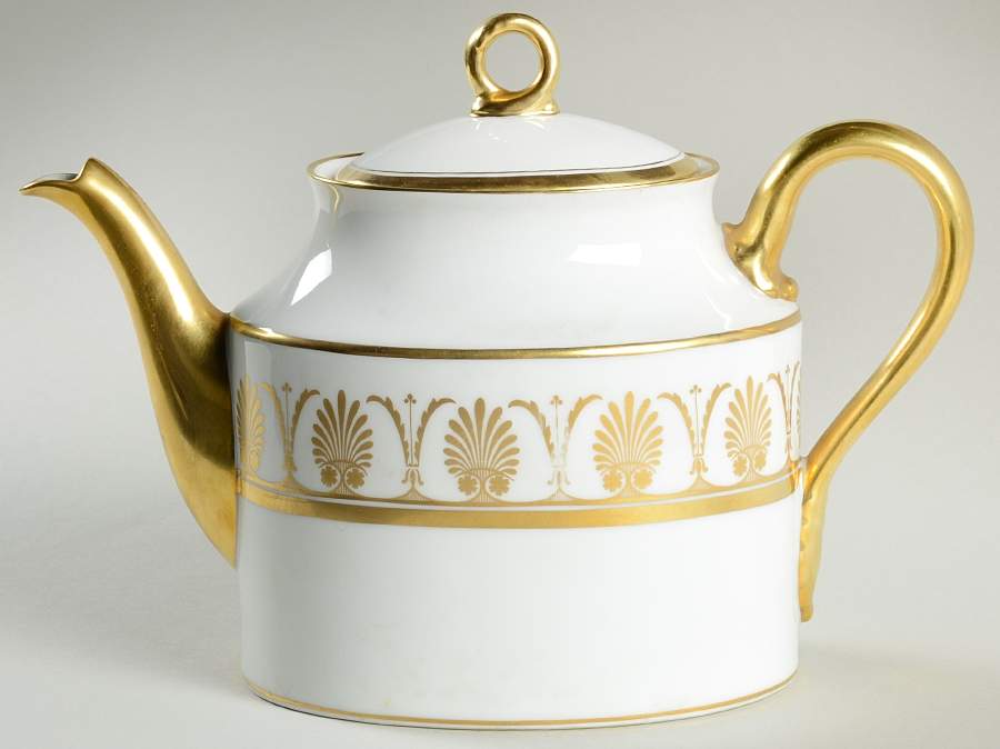 Pompei Gold Teapot & Lid by Ginori 1735-1