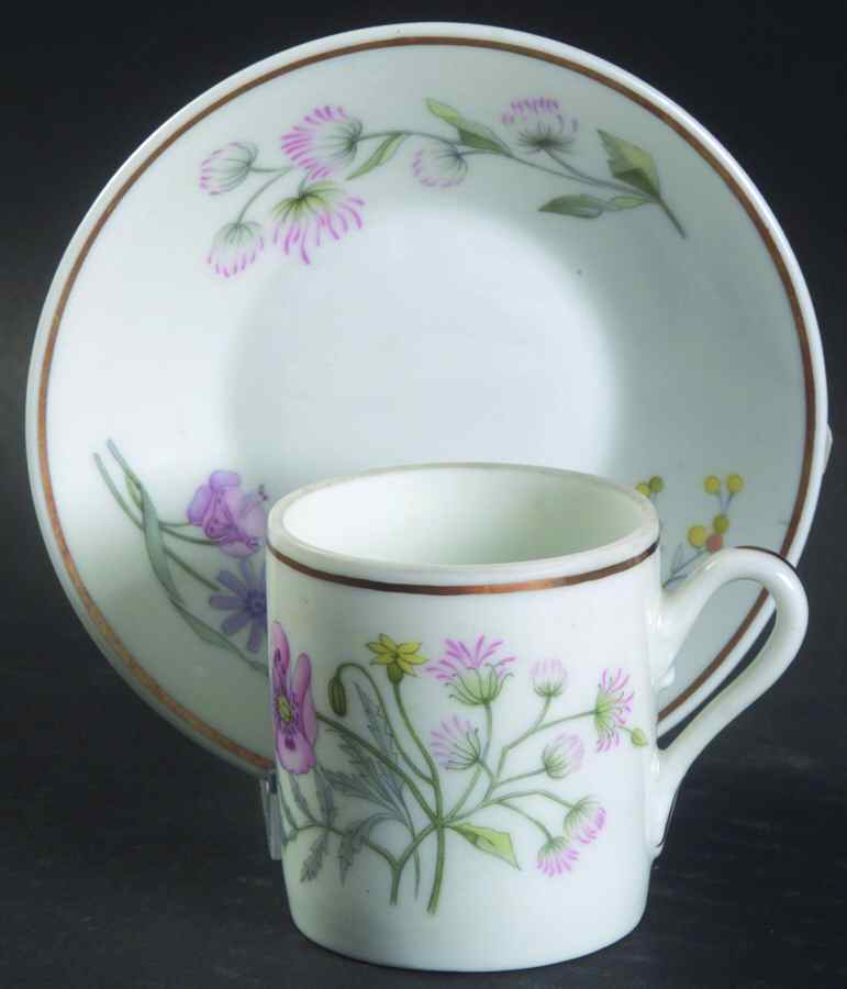 Primavera Flat Demitasse Cup & Saucer Set by Ginori 1735-1