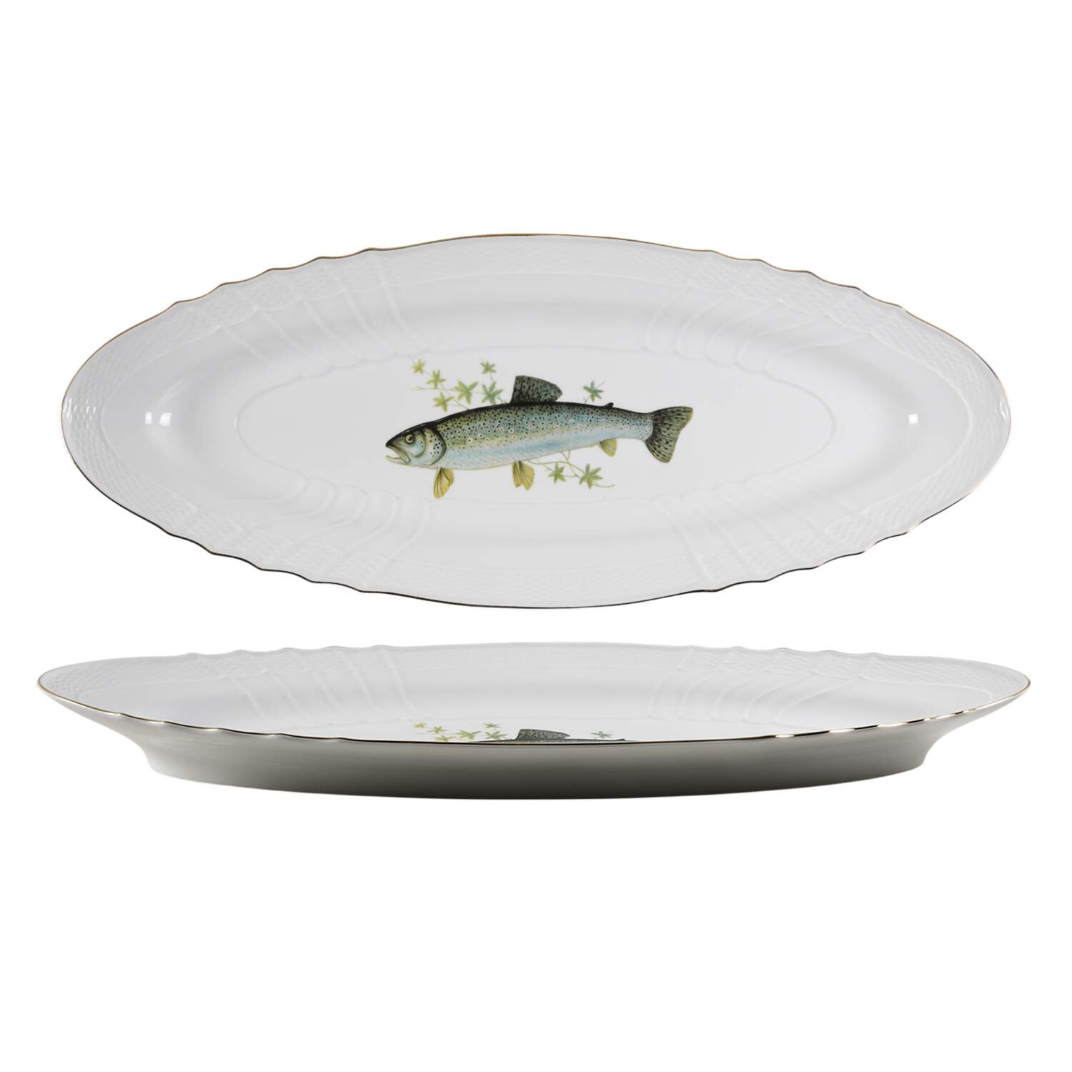 Quenelle (Scalloped) Fish Platter by Ginori 1735-1