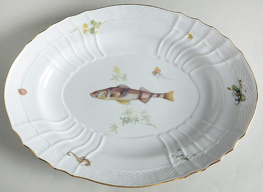 Quenelle (Scalloped) 13" Oval Serving Platter by Ginori 1735-1