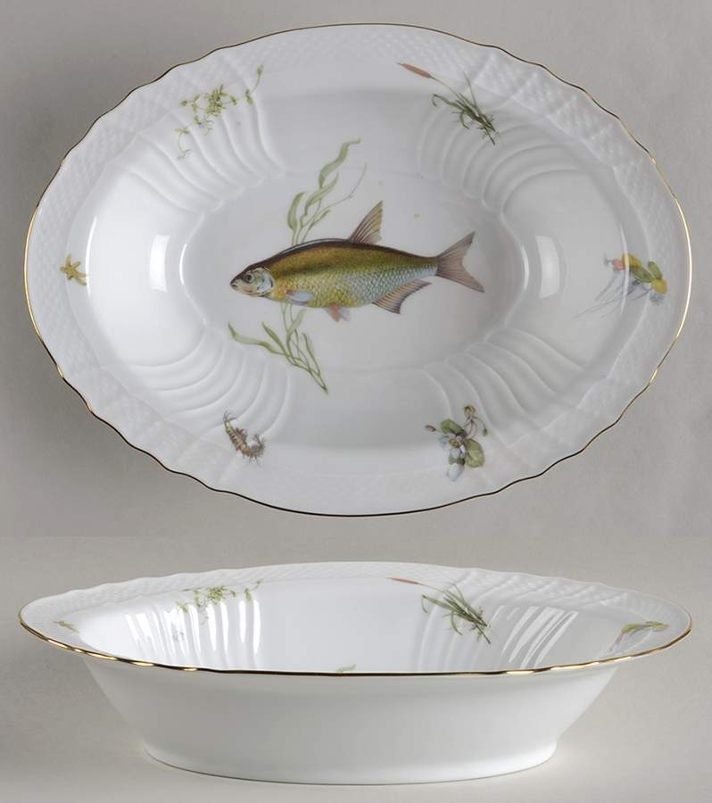 Quenelle (Scalloped) 10" Oval Vegetable Bowl by Ginori 1735-1