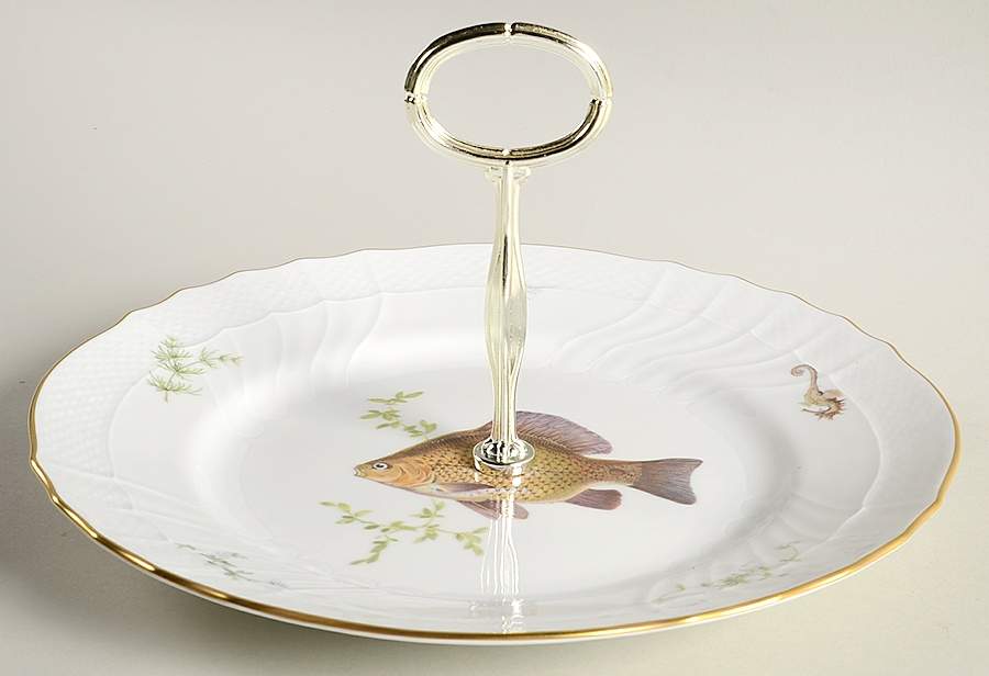 Quenelle (Scalloped) Round Serving Plate with Handle (DP) by Ginori 1735-1