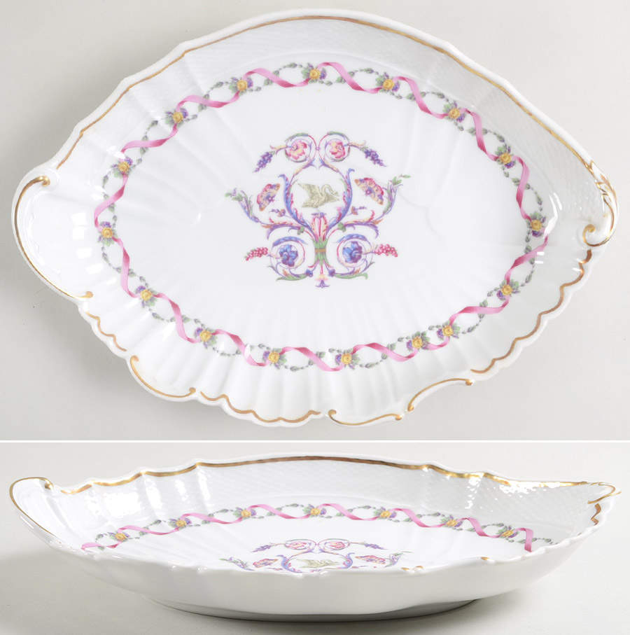 Rapallo Large Oval Fluted Dish by Ginori 1735-1