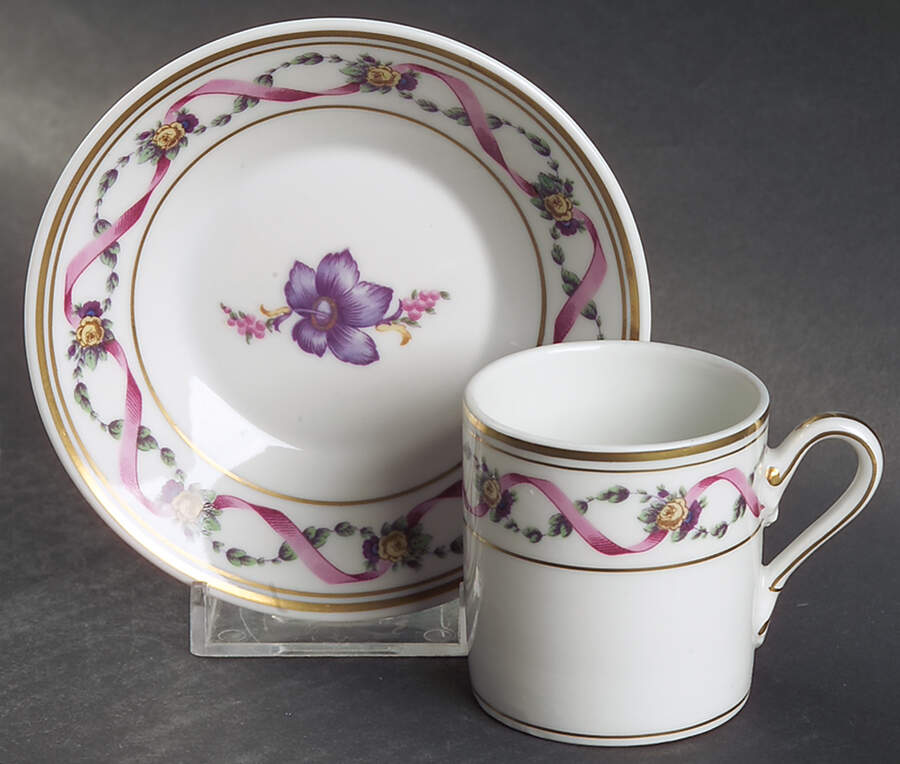 Rapallo Flat Demitasse Cup & Saucer Set by Ginori 1735-1