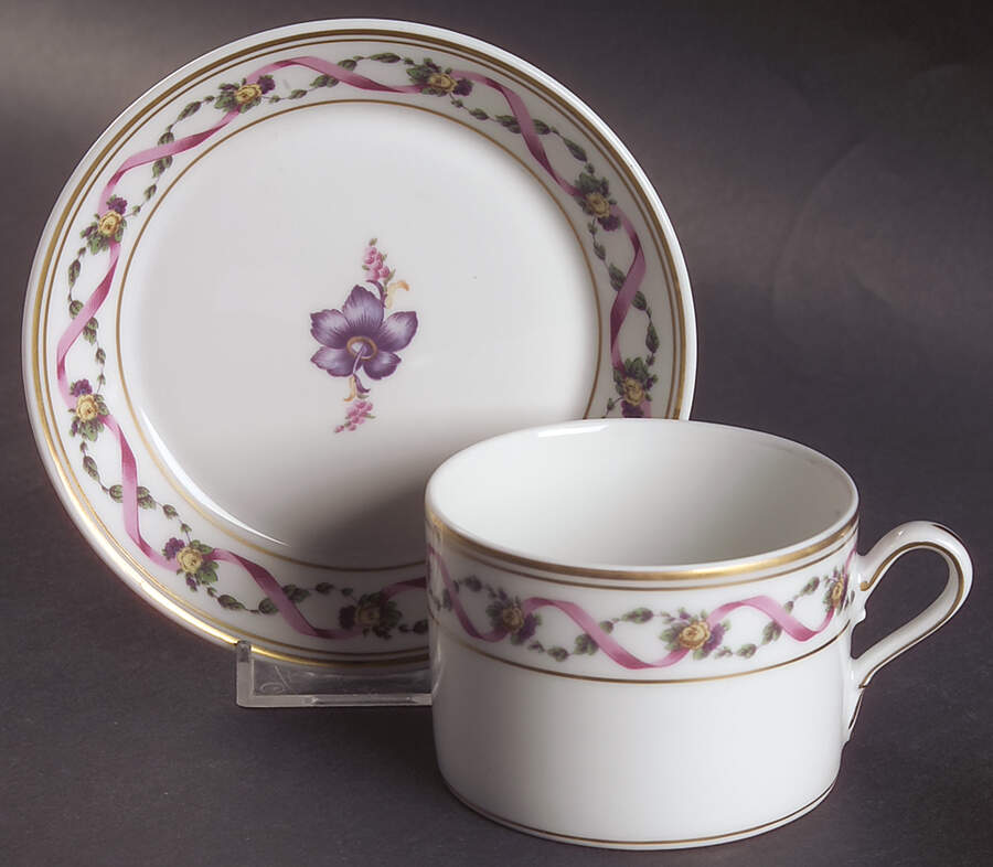 Rapallo Flat Cup & Saucer Set by Ginori 1735-1
