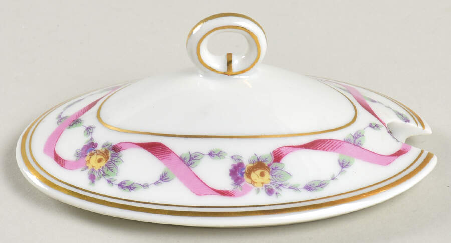 Rapallo Lid for Oval Mustard W/Att Underplt by Ginori 1735-1