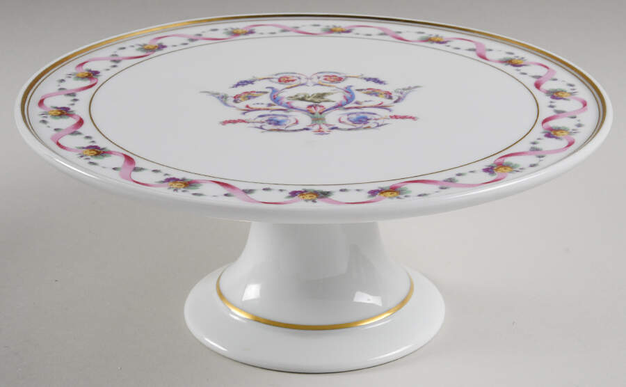 Rapallo 9" Diameter Pedestal Cake Stand by Ginori 1735-1