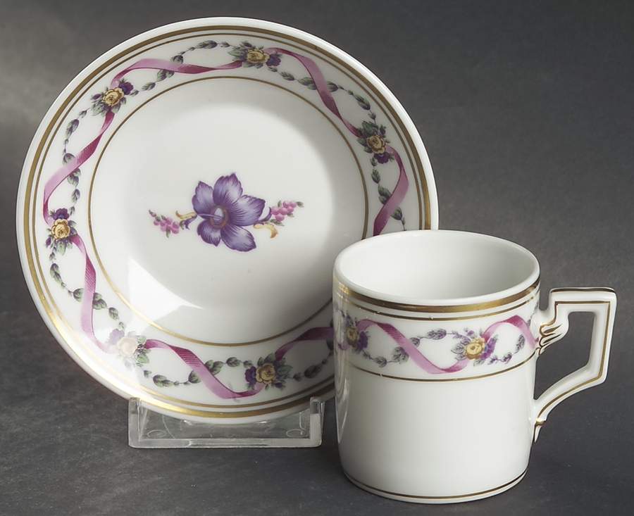 Rapallo Flat Demitasse Cup & Saucer Set by Ginori 1735-1