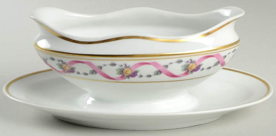 Rapallo Gravy Boat with Attached Underplate by Ginori 1735-1