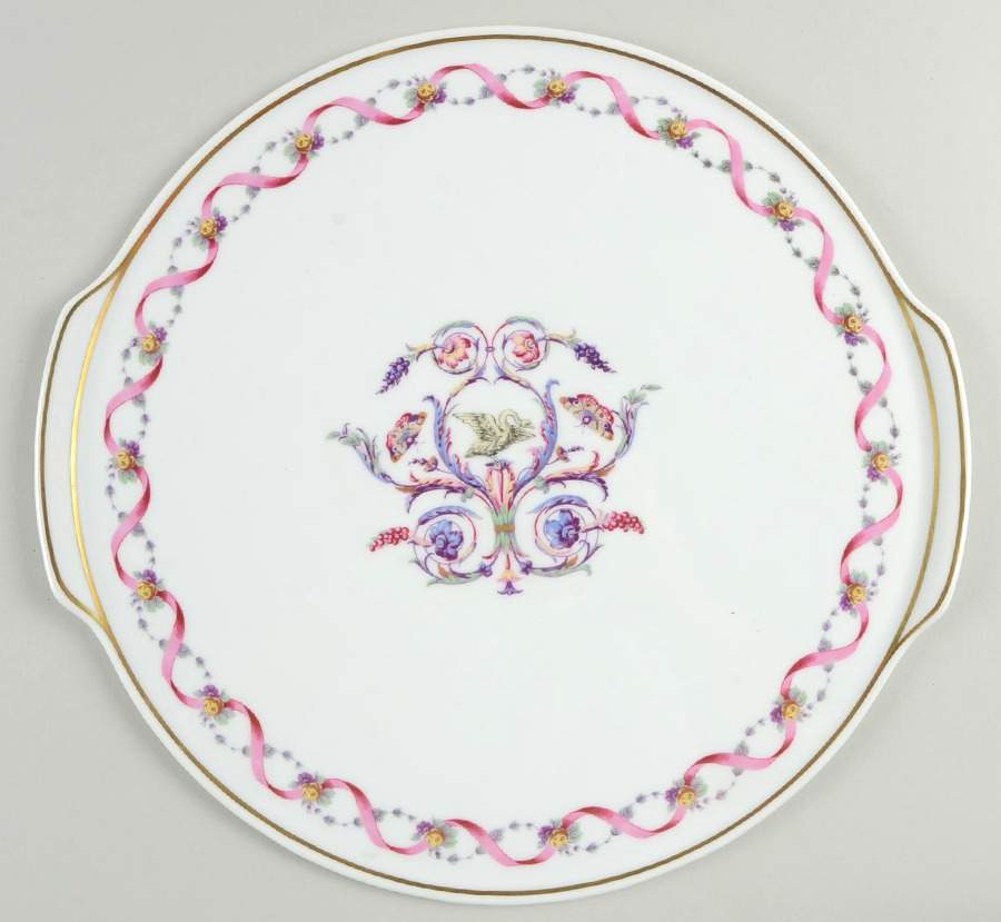 Rapallo Handled Cake Plate by Ginori 1735-1