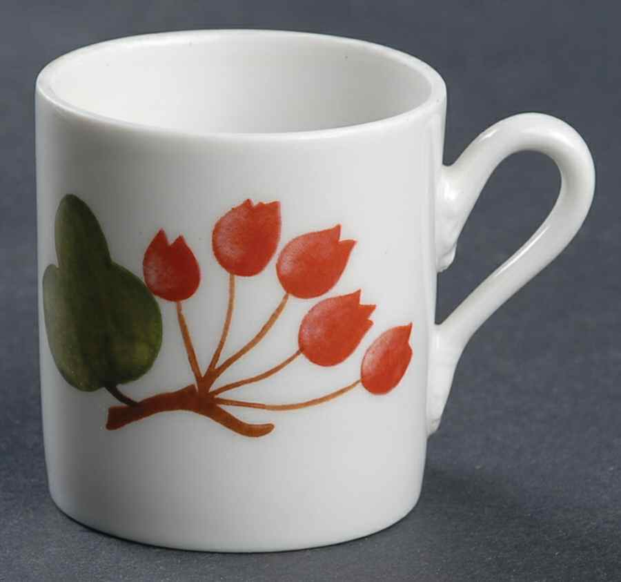 Red Currant Flat Demitasse Cup by Ginori 1735-1